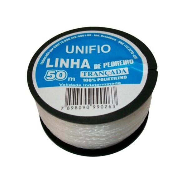 LINHA DE PEDREIRO TRANÇADA 100% POLIETILENO UNIFIO 50 MT/100 MT